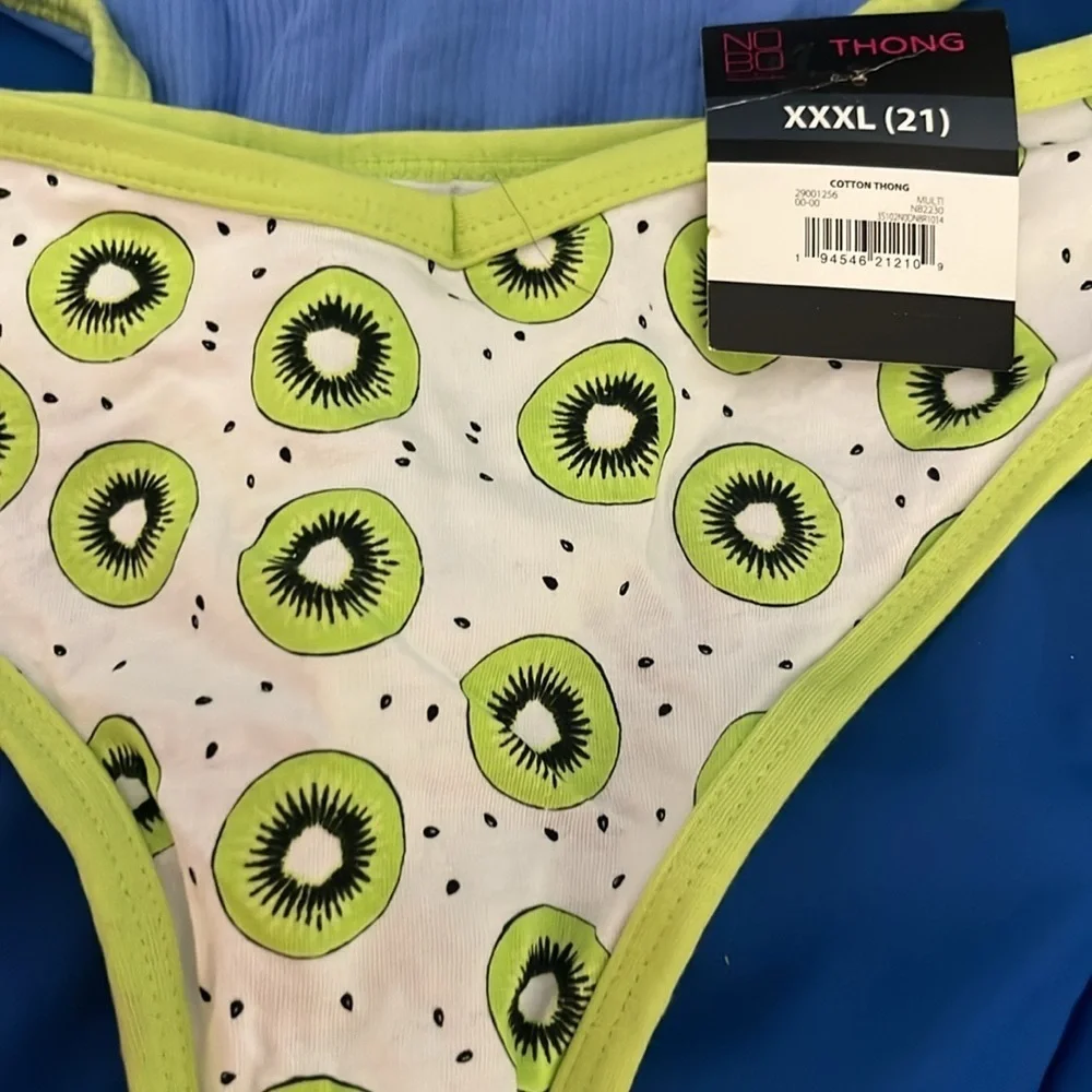 No Boundaries thongs two pair XXXL blue and green